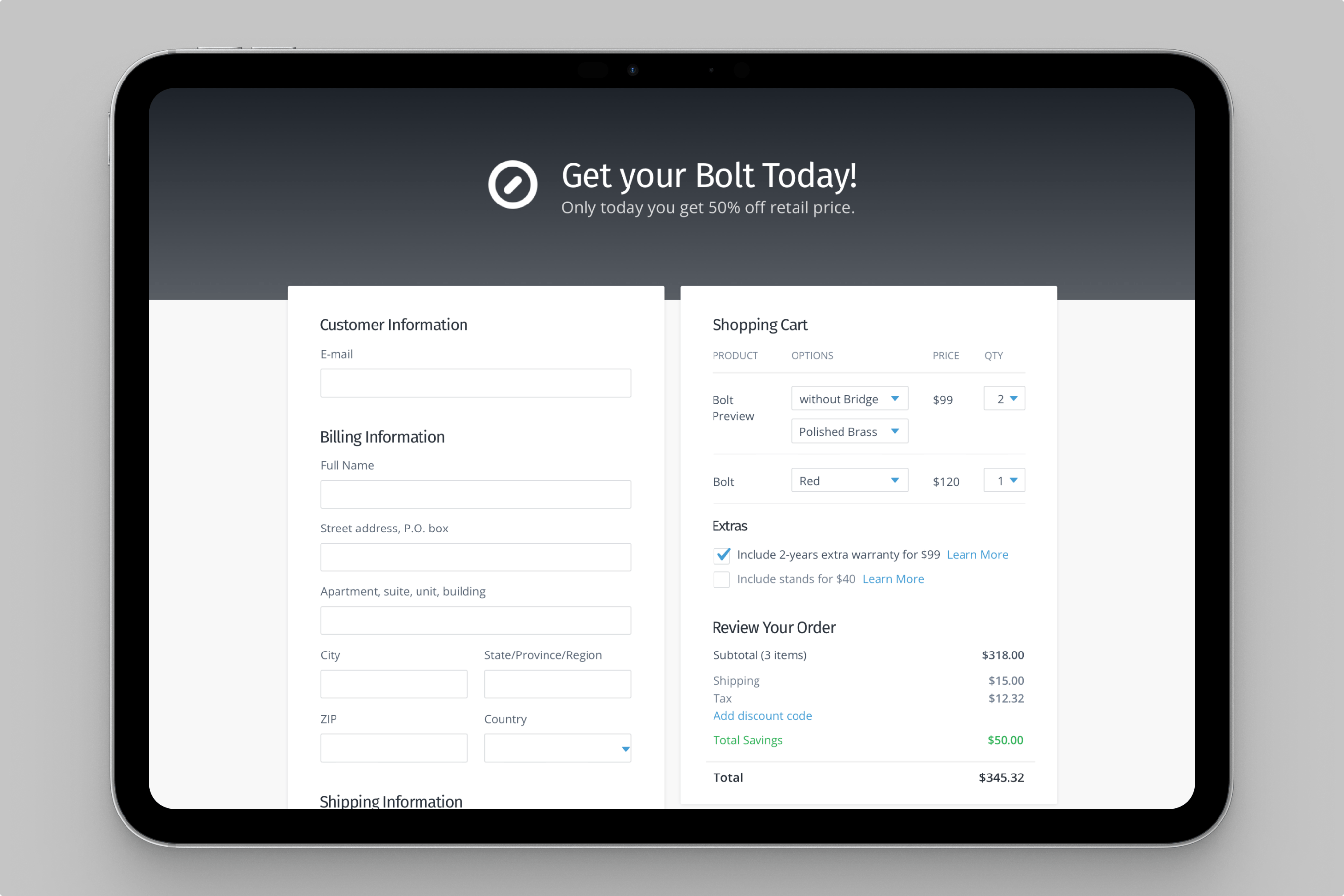 White-label checkout — a customizable single-page experience that was a top draw for premium merchants.